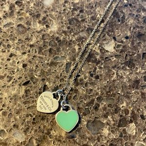 Tiffany & Co mini double heart tag pendant